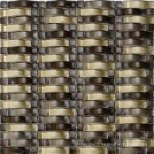 Wave Mosaic Mosaic Wall Tile, Glass Mosaic